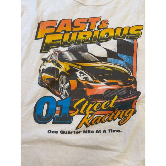 Fast & Furious 01 White Street Racing Graphic T-Shirt Men Large - Picture 7 of 11